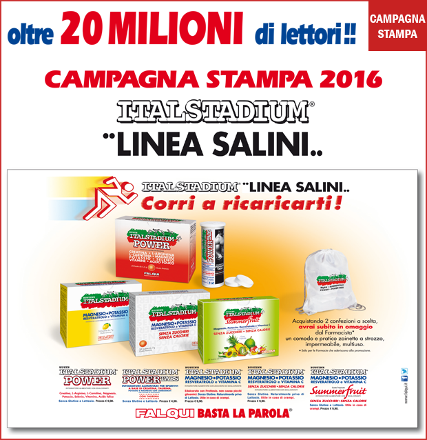 Linea Salini Italstadium- integratori Falqui - in Farmacia
